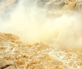 China Yellow River Hukou Waterfall Stock Photo 02
