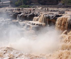China Yellow River Hukou Waterfall Stock Photo 03