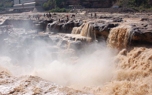 China Yellow River Hukou Waterfall Stock Photo 03