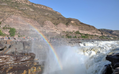 China Yellow River Hukou Waterfall Stock Photo 04
