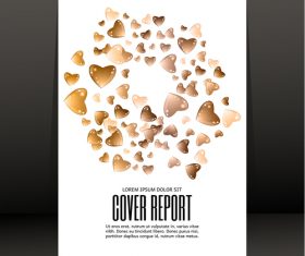 Chocolate heart with report cover vector