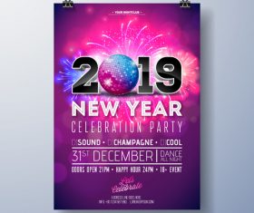 Christams party flyer with poster template vector 13