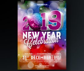 Christams party flyer with poster template vector 15