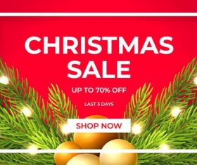 Christams sale shop now template vector