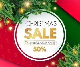 Christmas limited season offer design vector