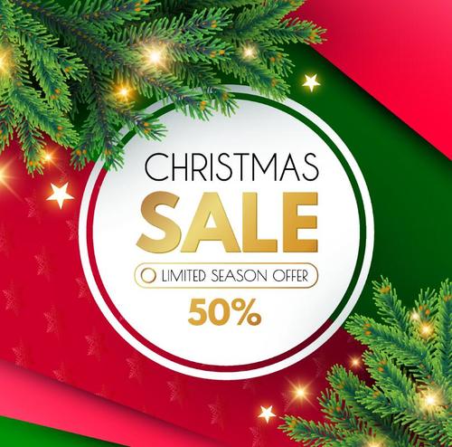 Christmas limited season offer design vector