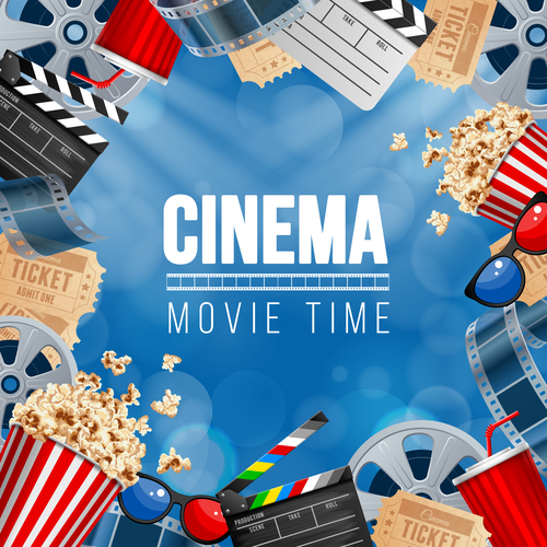 Cinema object background vector material 03 free download