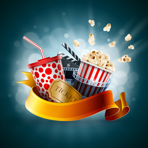 Cinema object background vector material 06