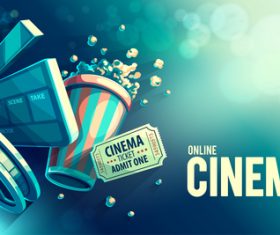 Cinema object background vector material 08
