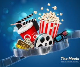 Cinema object background vector material 09