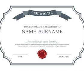 Classical styles certificates template vector 07
