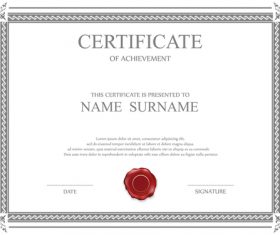 Classical styles certificates template vector 09
