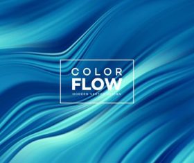Color flow wave abstract background vector 01