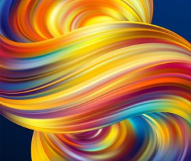 Color flow wave abstract background vector 07