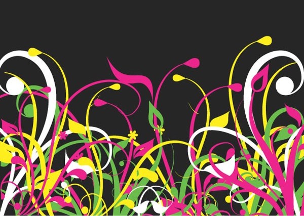 Color grass background vector graphics
