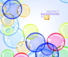 Colored bubbles abstract background vector 01