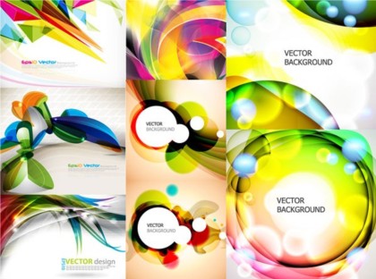 Colorful graphics background set vector