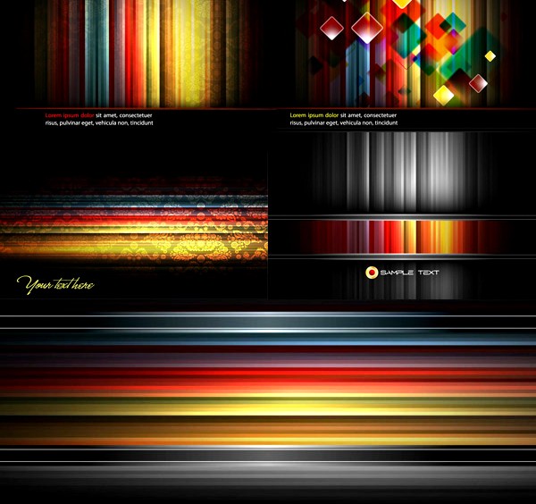 Colorful striped background vectors graphics