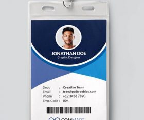 Company Office Identity Card PSD Template