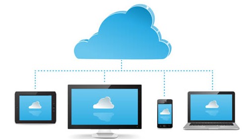 Computer and Clouds Icons vector