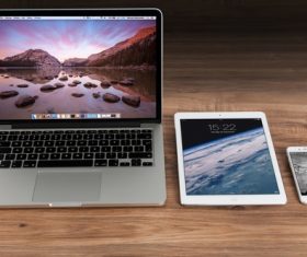 Computer on the table Stock Photo 04