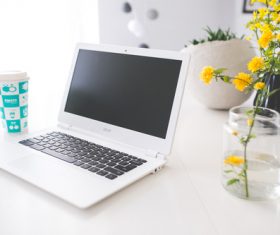 Computer on the table Stock Photo 06