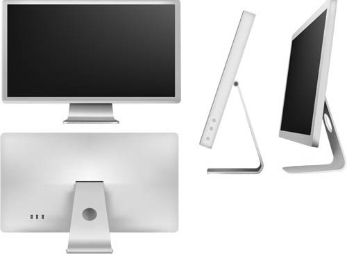 Computers LCD monitors vector
