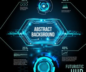 Concept futuristic tech background vectors 02