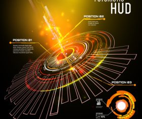 Concept futuristic tech background vectors 05