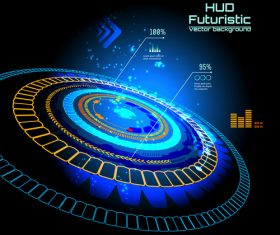 Concept technology background design vector 01