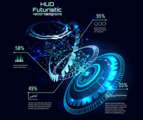 Concept technology background design vector 02
