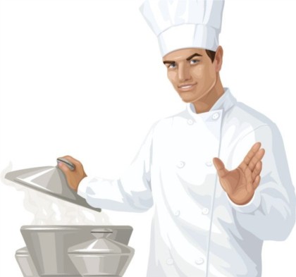 Cooking food chef vector