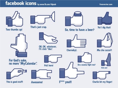 Cool Facebook Icons vector
