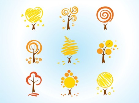 Cool Tree Icons Vector