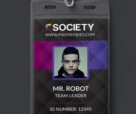 Corporate Office ID Card PSD Template