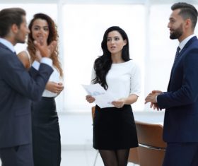 Corporate group employees Stock Photo 01