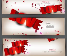 Creative banners for valentine day vector