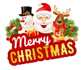 Cristmas illustration with white backgrounds vector