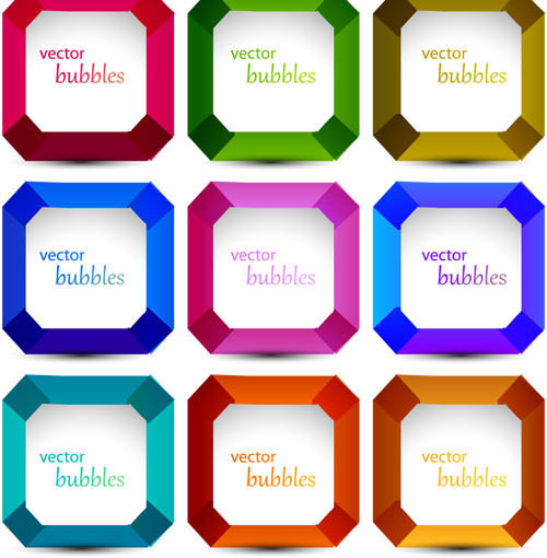 Cute colored bubbles vector
