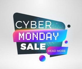 Cyber Monday sale with special offer labels vectors 11