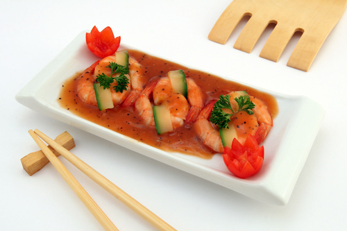 Delicious and nice Prown Sushi Stock Photo 04
