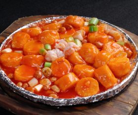 Delicious braised Japanese tofu Stock Photo 02