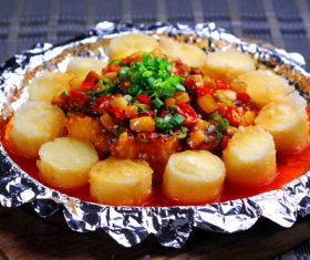 Delicious braised Japanese tofu Stock Photo 05