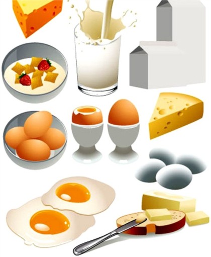 Delicious breakfast vectors graphics