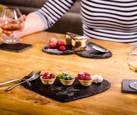 Delicious food on the dining table Stock Photo 03