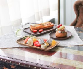 Delicious food on the dining table Stock Photo 09