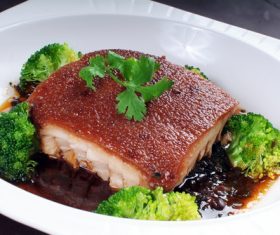 Delicious steamed pork belly Stock Photo 01