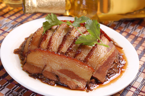Delicious steamed pork belly Stock Photo 02