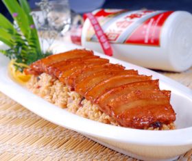 Delicious steamed pork belly Stock Photo 03