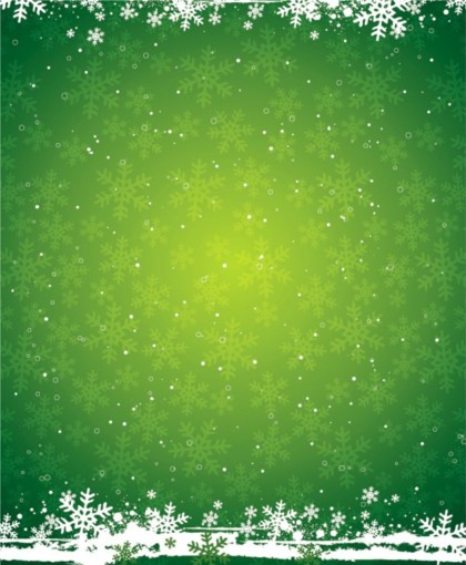Design elements green christmas snowflake background vector